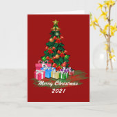 kerstboomkaart kaart (Gele Bloem)