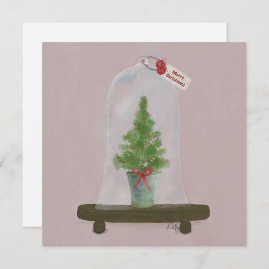 kerstboomkaart kaart (Voorkant / Achterkant)