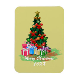 kerstboomkaart magneet