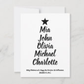 kerstboomkaart met aangepaste scriptnaam (Voorkant)