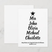 kerstboomkaart met aangepaste scriptnaam (Voorkant / Achterkant)