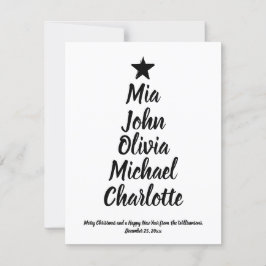 kerstboomkaart met aangepaste scriptnaam