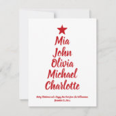 kerstboomkaart met aangepaste scriptnaam (Voorkant)