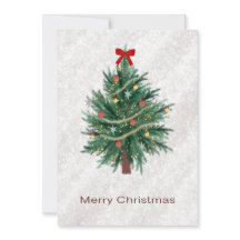 Kerstboomkaart met de hand getekend