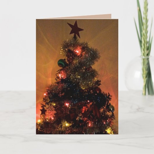 kerstboomkaarten feestdagen kaart (Voorkant)
