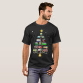 Kerstboomkampeerauto's kampeerspoor t-shirt (Voorkant volledig)