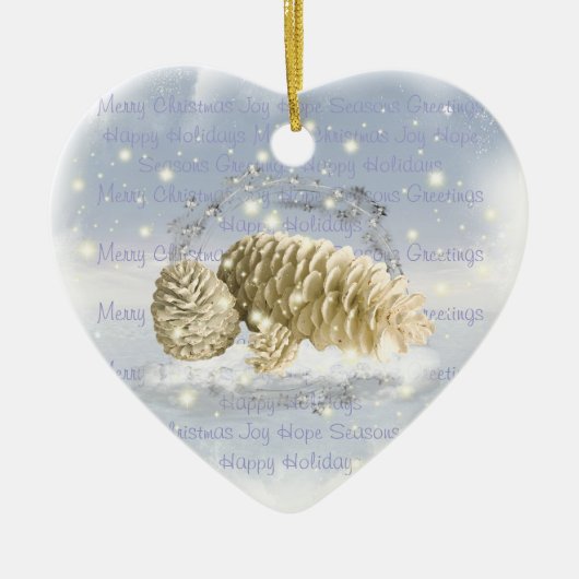 kerstboomkaneelschilderij keramisch ornament (Voorkant)