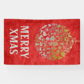 kerstboomkaneelversieringen en uw ideeën spandoek (Horizontaal)