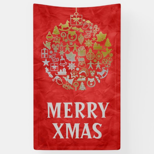 kerstboomkaneelversieringen en uw ideeën spandoek (Verticaal)