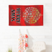 kerstboomkaneelversieringen en uw ideeën spandoek (Insitu)