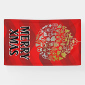 kerstboomkaneelversieringen en uw ideeën spandoek (Horizontaal)