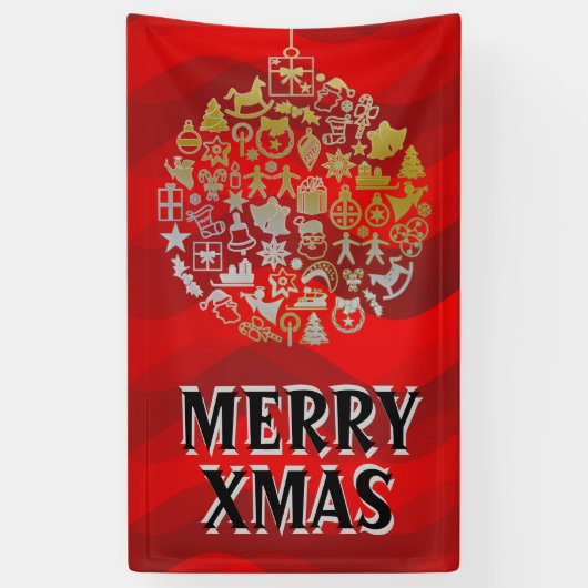 kerstboomkaneelversieringen en uw ideeën spandoek (Verticaal)