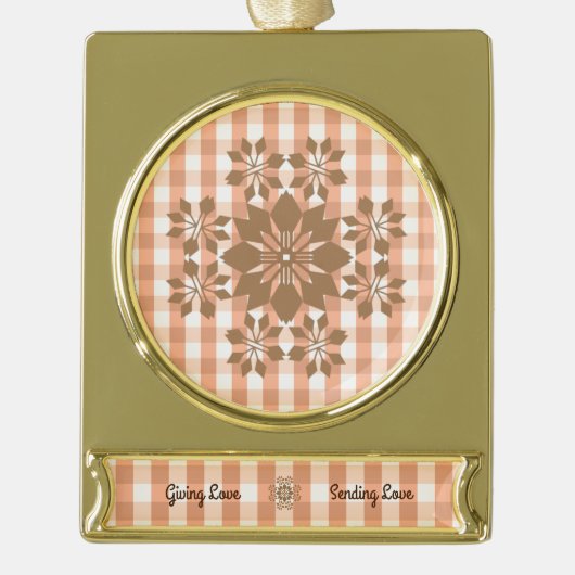 kerstboomkanner verguld banner ornament (Voorkant)