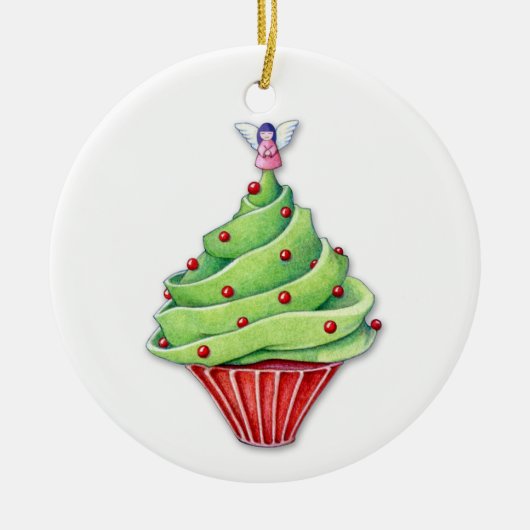 kerstboomkantelaar keramisch ornament (Voorkant)