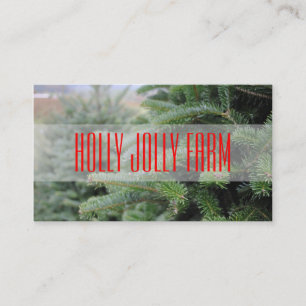 Kerstboomkapvakantiebusinesscard Visitekaartje