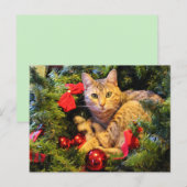 kerstboomkat briefkaart (Voorkant / Achterkant)