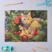 kerstboomkat tissuepapier (Craft)