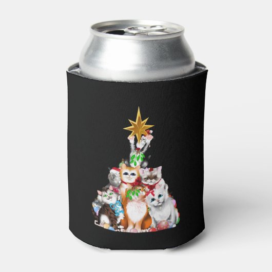 kerstboomkatten blikjeskoeler (Blikje Voorkant)