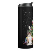 kerstboomkatten - kattekersttrui thermosbeker (Gedraaid links)