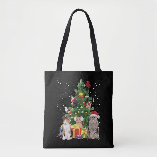 kerstboomkatten - kattekersttrui tote bag (Voorkant)