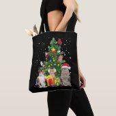 kerstboomkatten - kattekersttrui tote bag (Dichtbij)