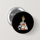kerstboomkatten ronde button 5,7 cm (Voorkant /achterkant)