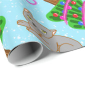 Kerstboomkattenpatroon voor Katy Christoff Cadeaupapier (Rol Hoek)