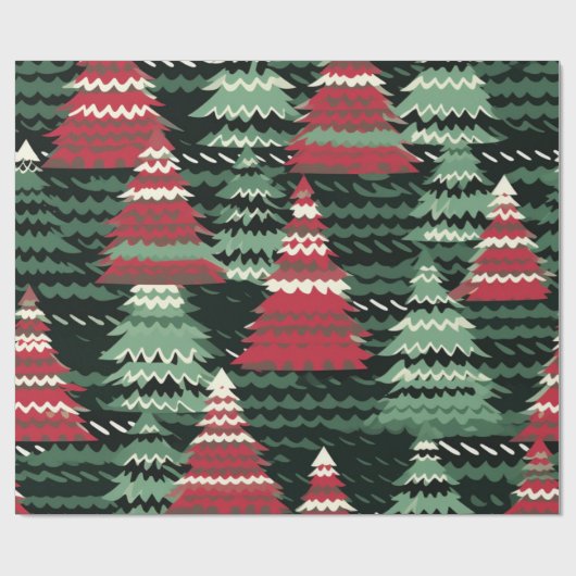 kerstboomkavel cadeaupapier (Vlak)