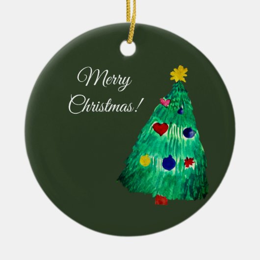 Kerstboomkeramisch sieraadje keramisch ornament (Voorkant)