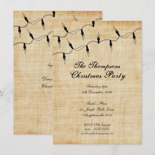  kerstboomkerstbomen feiale lampjes kaart (Voorkant / Achterkant)