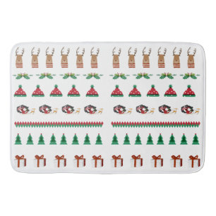 Kerstboomkerstboom Cadeaus Rood groen Badmat