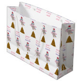 kerstboomkerstboom met kerstmis unicorn Santa Hat  Groot Cadeauzakje (Voorkant Gekanteld)