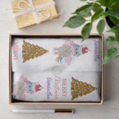 kerstboomkerstboom met kerstmis unicorn Santa Hat  Tissuepapier (Geschenk)