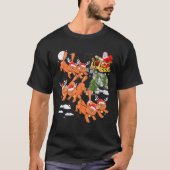 Kerstboomkerstboomkerstmis met rennen rendierentui t-shirt (Voorkant)