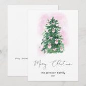 kerstboomkerstfeestkaart kaart (Voorkant / Achterkant)