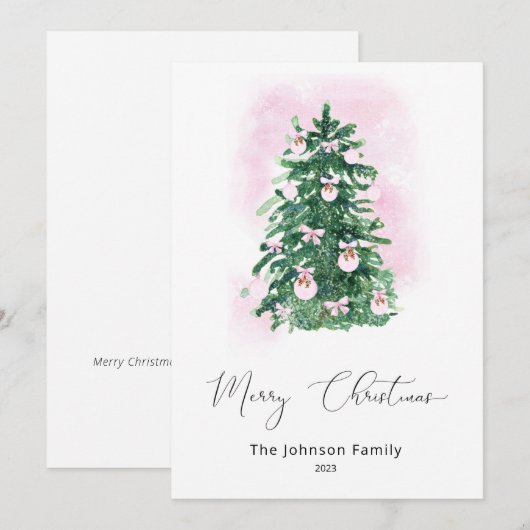 kerstboomkerstfeestkaart kaart (Voorkant / Achterkant)