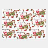 kerstboomkerstkerstbomen - rendieren inpakpapier vel (Voorkant 2)