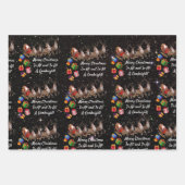 kerstboomkerstkerstbomen - rendieren inpakpapier vel (Voorkant 3)