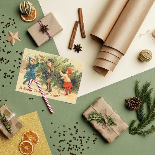  kerstboomkindervakantiekaart feestdagen kaart