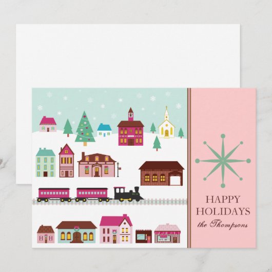 kerstboomkleden feestdagenkaart (Voorkant / Achterkant)