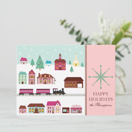 kerstboomkleden feestdagenkaart (Staand voorkant)