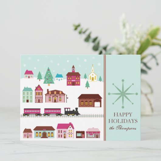 kerstboomkleden feestdagenkaart (Staand voorkant)