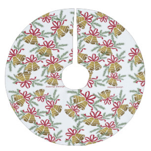 Kerstboomkleed met belletjespatroon kerstboom rok