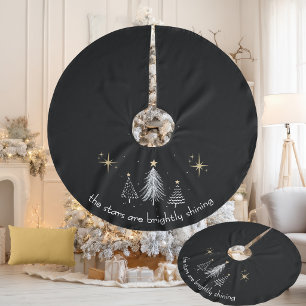 Kerstboomkleed met gouden sterren kerstboom rok