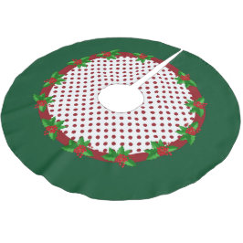 Kerstboomkleed met polka stippen en hulst kerstboom rok