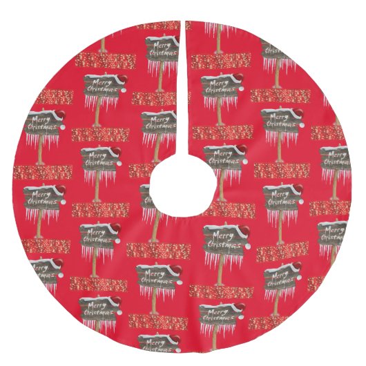 Kerstboomkleed Rood Kerstboom Rok (Voorkant)