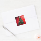 kerstboomklep vierkante sticker (Envelop)