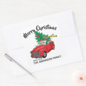 kerstboomklep - Winkeletiket voor dachshund Vierkante Sticker (Envelop)