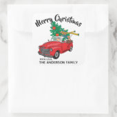 kerstboomklep - Winkeletiket voor dachshund Vierkante Sticker (Tas)