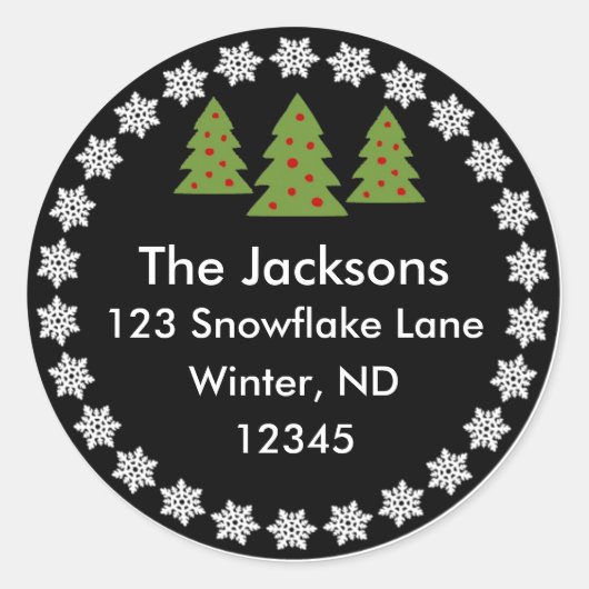 kerstboomkleur Snowflake, label (Voorkant)
